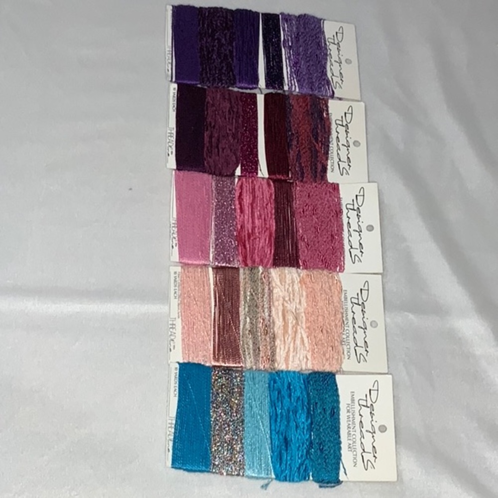 Designer Threads The Yarn Collection Five Cards Different Colors